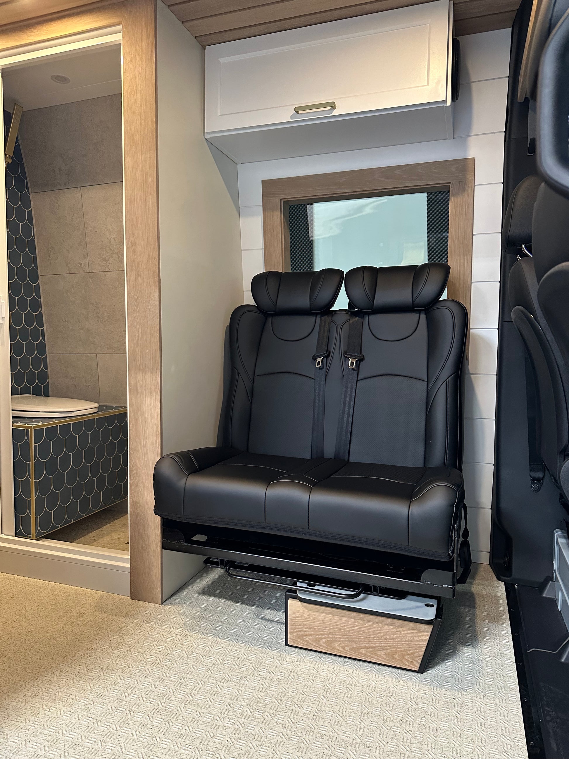 Broad Arrow Folding Bed Seat For Van Swivel Base For Broad Arrow